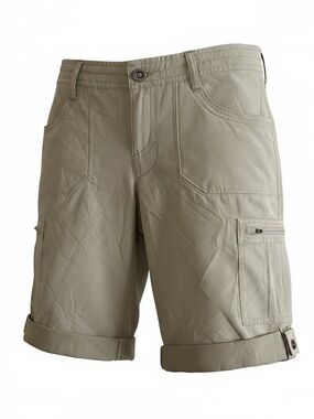 Kuhl Women's Khaki Roll-Cuff Cargo Athletic Shorts